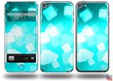 Bokeh Squared Neon Teal Decal Style Vinyl Skin - fits Apple iPod Touch 5G (IPOD NOT INCLUDED)