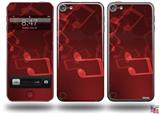 Bokeh Music Red Decal Style Vinyl Skin - fits Apple iPod Touch 5G (IPOD NOT INCLUDED)