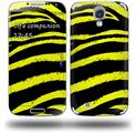 Zebra Yellow - Decal Style Skin (fits Samsung Galaxy S IV S4)