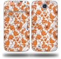 Flowers Pattern 14 - Decal Style Skin (fits Samsung Galaxy S IV S4)