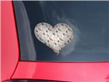 Sea Shells 02 White - I Heart Love Car Window Decal 6.5 x 5.5 inches