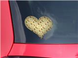 Sea Shells 02 Yellow Sunshine - I Heart Love Car Window Decal 6.5 x 5.5 inches